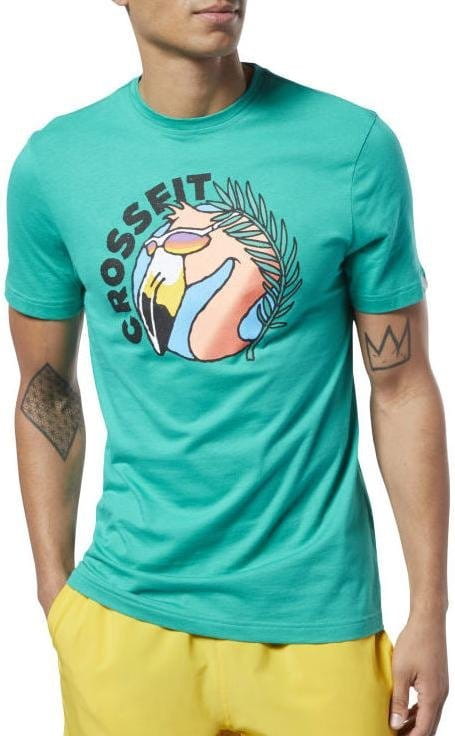 Pánské tričko s krátkým rukávem Reebok CrossFit Funky Flamingo