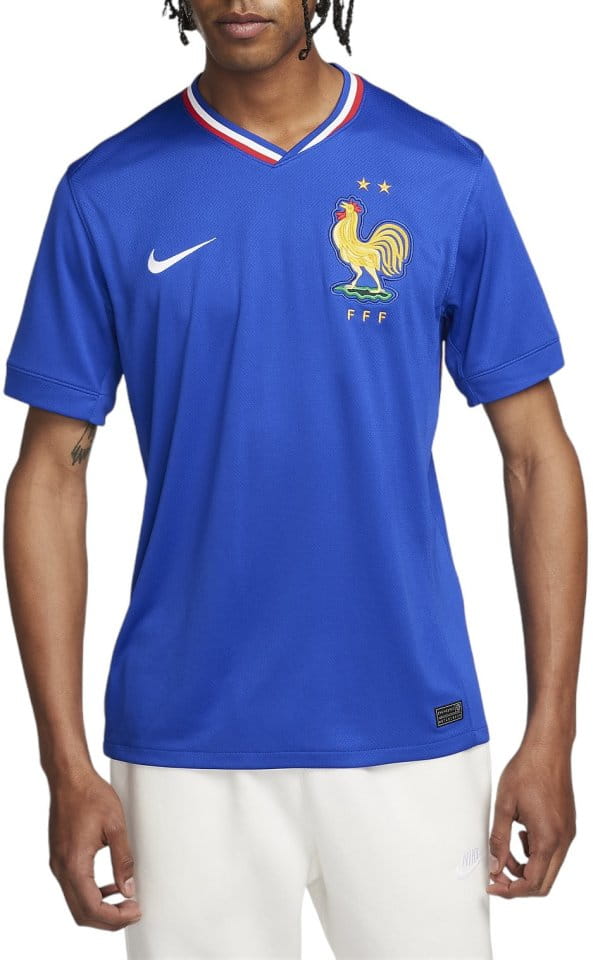 Pánský domácí dres s krátkým rukávem Nike Dri-FIT Francie Stadium 2024