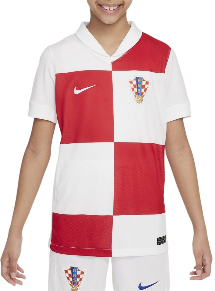 Dětský domácí dres s krátkým rukávem Nike Chorvatsko Stadium 2024