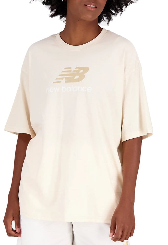 Dámské tričko s krátkým rukávem New Balance Essentials Stacked Logo
